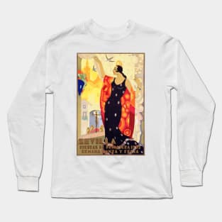 Sevilla - Seville, Spain Poster for the 1932  Holy Week Spring Festival Long Sleeve T-Shirt